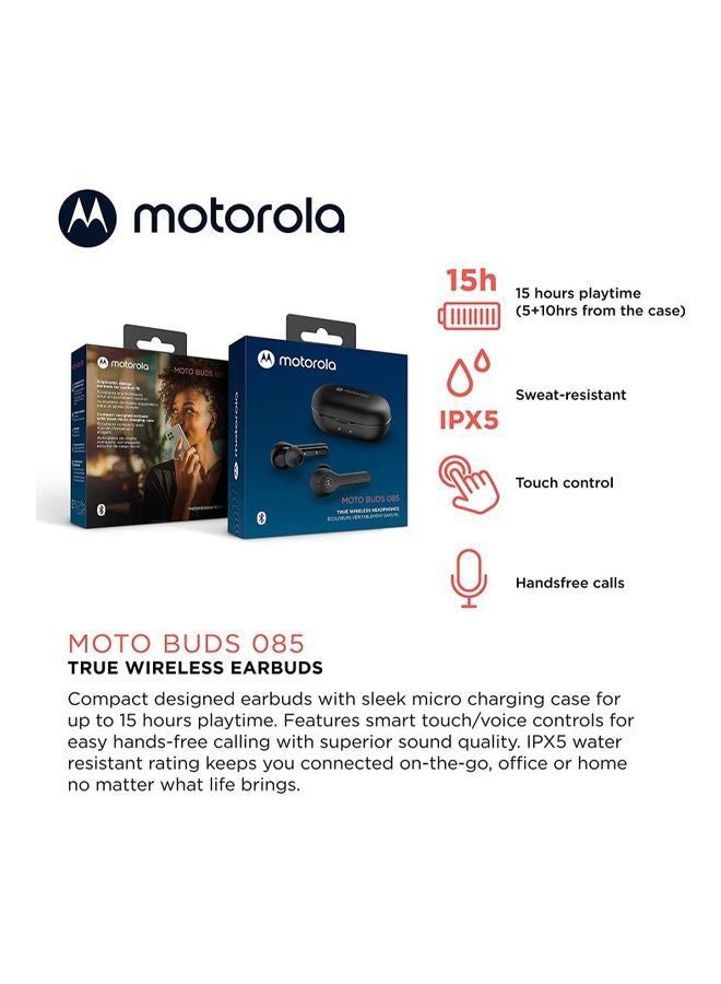 Motorola Moto Buds 085 True Wireless Bluetooth Earbuds Black - Image 2