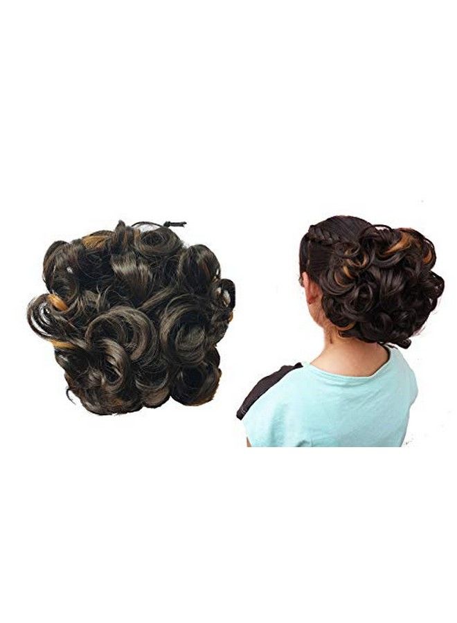 Foreign Holics Synthetic Artificial Juda Hair Bun Accessories (Brown Medium) - Image 1