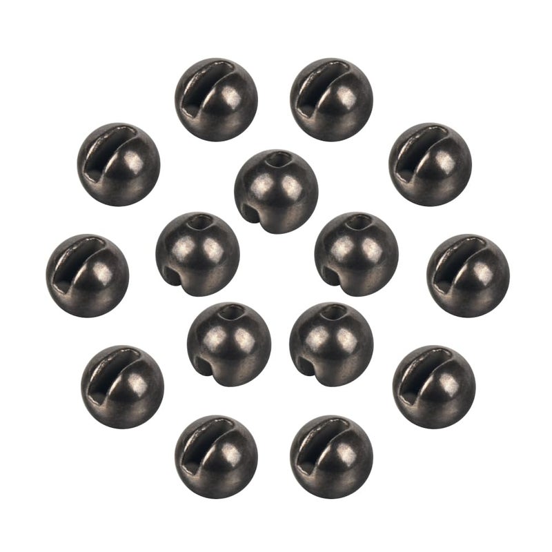 MUUNN 50pcs Tungsten Slotted Beads for Fly Tying, Sink Deeper and Faster 12 Colors/13 Sizes Slotted Tungsten Beads Fly Tying Beads Head Fly Tying Materials(Black Nickel,2.3mm) - Image 1