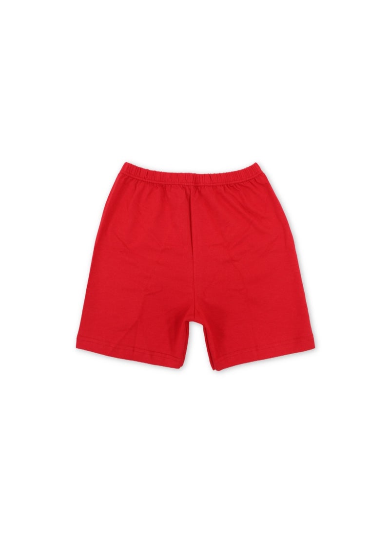Unisex Cotton Plain Panty Shorts - Red - Image 1