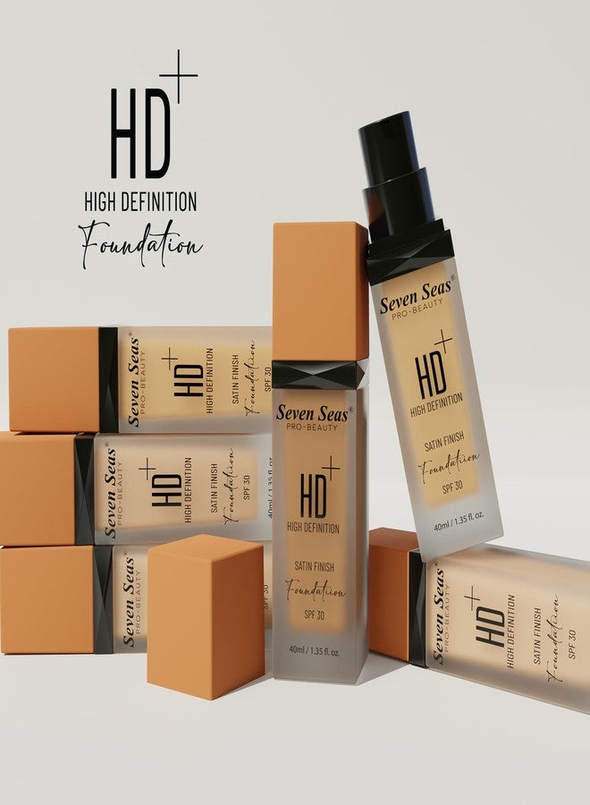 Sevenseas Seven Seas HD High Definition Foundation, SPF 30, Satin Finish, Oil Free and Long lasting Liquid Foundation for Women (06-Sun Beige, 40ml) - Image 5