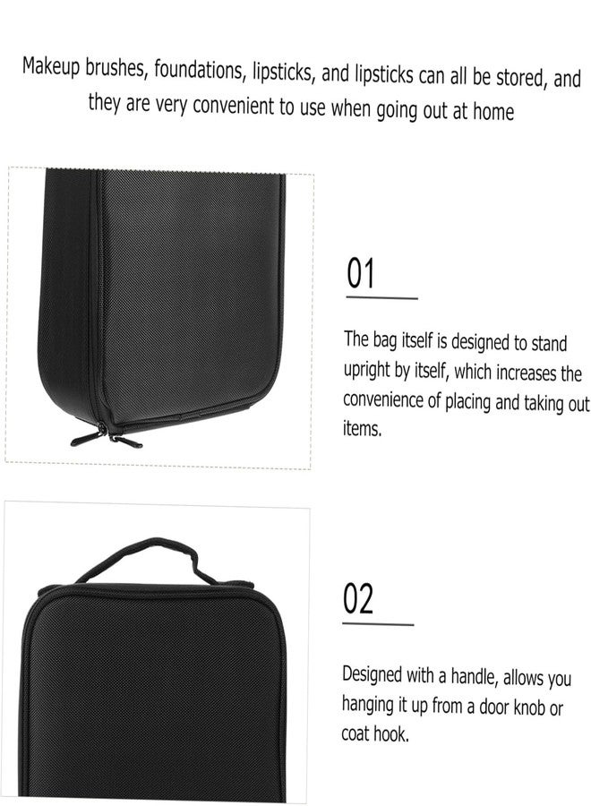 BlissCart Makeup Box Adjustable Divider Makeup Bag Travel Case, Train Case for Cosmetics, Portable Beauty Organizer, Cosmetic Storage Bag with Adjustable Dividers for Make Up and Brushes,Train Case. - Image 5