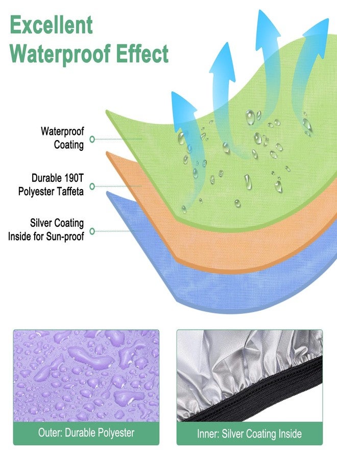 M METERXITY Waterproof Backpack Rain Cover, 15L-25L Waterproof Backpack Cover, Bag Rain Cover with a Carry Pouch for Hiking/Biking/Camping/Outdoor Traveling [Purple] - Image 4