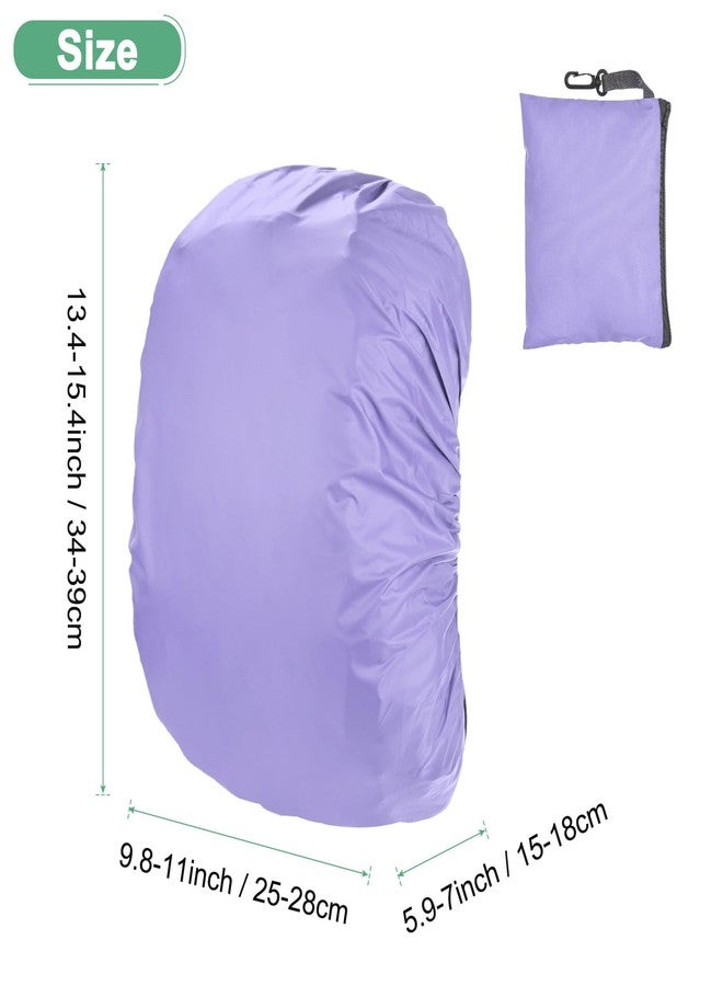 M METERXITY Waterproof Backpack Rain Cover, 15L-25L Waterproof Backpack Cover, Bag Rain Cover with a Carry Pouch for Hiking/Biking/Camping/Outdoor Traveling [Purple] - Image 3