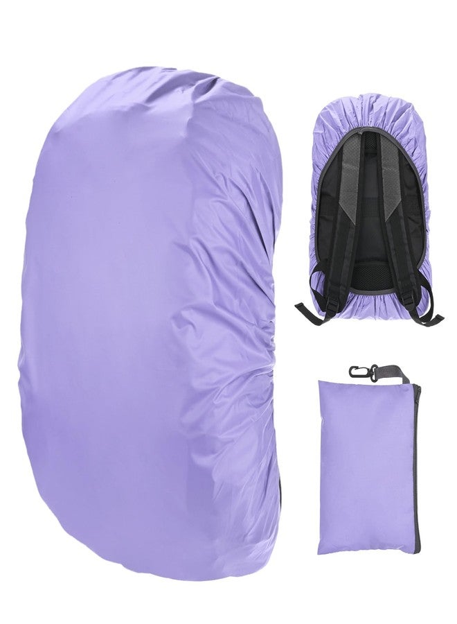 M METERXITY Waterproof Backpack Rain Cover, 15L-25L Waterproof Backpack Cover, Bag Rain Cover with a Carry Pouch for Hiking/Biking/Camping/Outdoor Traveling [Purple] - Image 1
