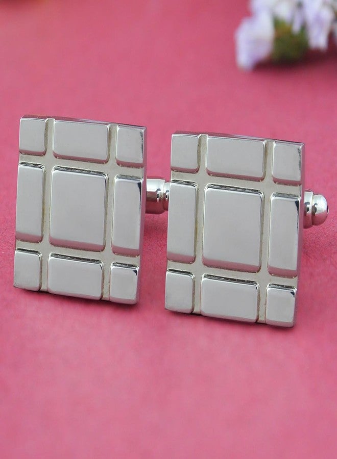 Peluche Square Solid Grace Cufflinks for Men - Image 2