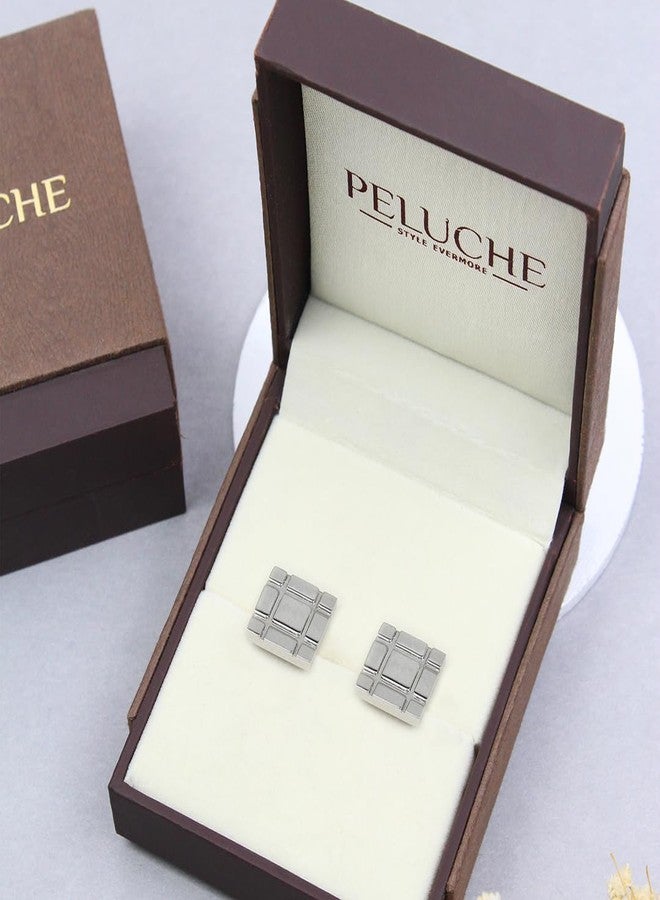 Peluche Square Solid Grace Cufflinks for Men - Image 5