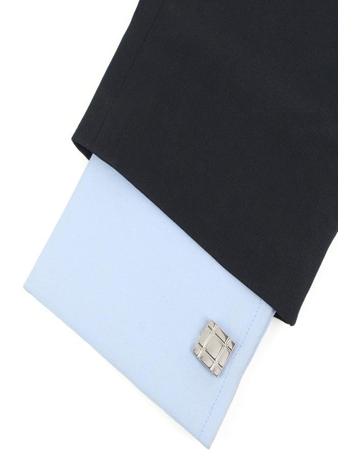 Peluche Square Solid Grace Cufflinks for Men - Image 4