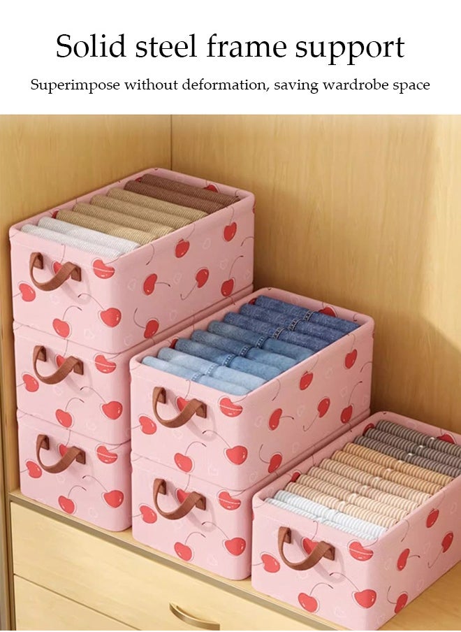 DUNISO - 3 Pcs Wardrobe Clothes Organizer,multifunctional foldable storage box，with handles, wear resistant and easy to clean，not easily deformed，for storing shirts, sweaters, T shirts, jeans, 47*28*20cm - Image 1