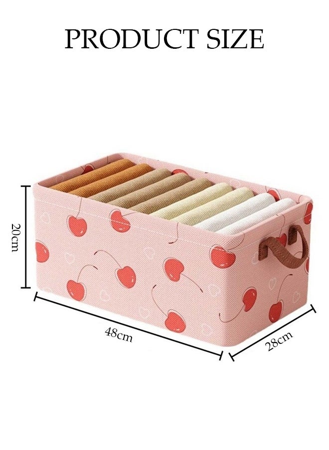 DUNISO - 3 Pcs Wardrobe Clothes Organizer,multifunctional foldable storage box，with handles, wear resistant and easy to clean，not easily deformed，for storing shirts, sweaters, T shirts, jeans, 47*28*20cm - Image 1