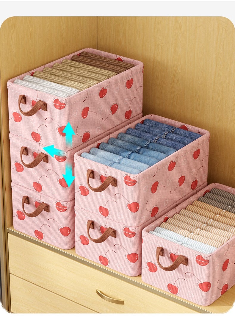 DUNISO - 3 Pcs Wardrobe Clothes Organizer, Drawer Organizers，Foldable Closet Organizer Bins，Moisture and Mold Prevention，with Handles，for Shirts, Toys，T-Shirts, Kids Jeans, Scarves, And Baby Clothes,47*28*20cm - Image 1