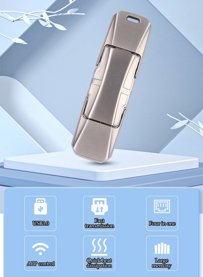 DUNISO USB Flash Drive，2TB 4-in-1 Multi-conversion Interface Memory Stick，USB 3.0 Memory Stick Thumb Drive USB C Drive，for iPhone/ipad/iPod/Computer/iOS and Android/PC - Image 3