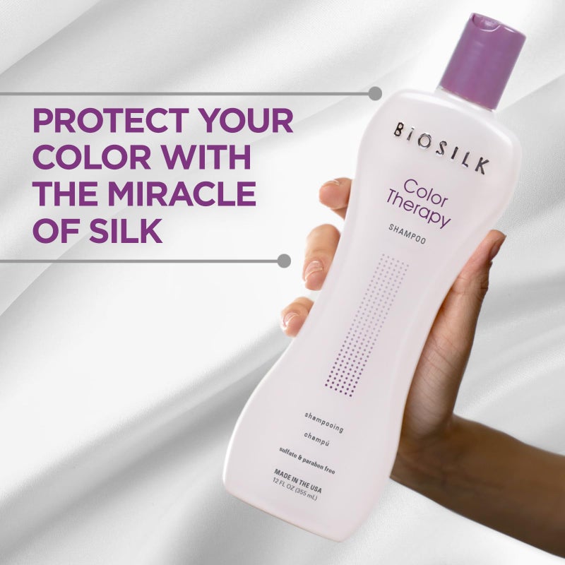 BioSilk Color Therapy Shampoo, Gently Cleanses Without Stripping Hair Color, Color Protection While Cleansing, Sulfate, Paraben & Cruelty-Free, 12 Oz - Image 3