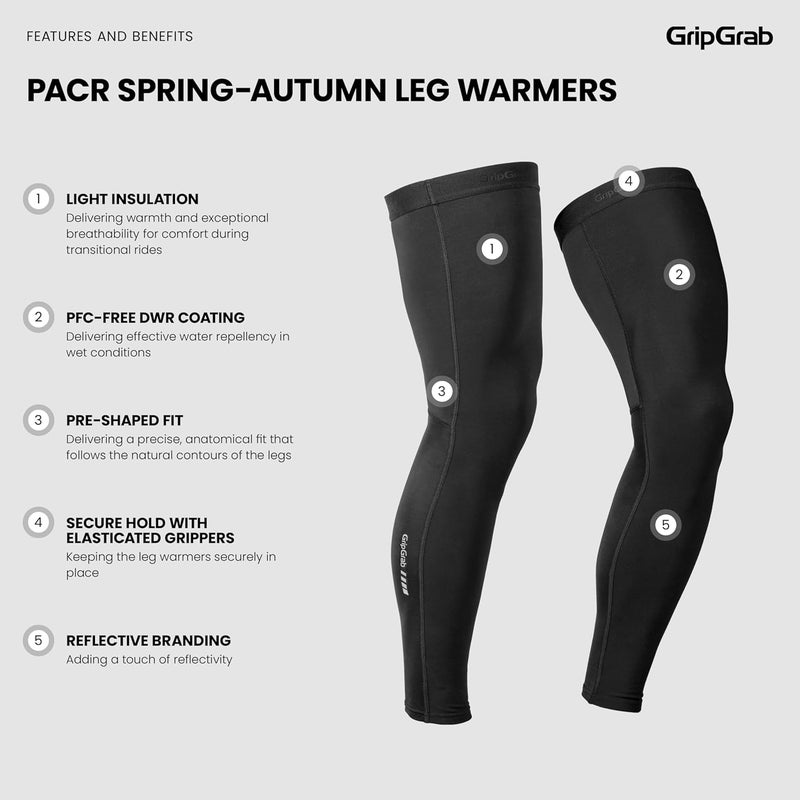 GripGrab Spring Fall Leg Warmers Cycling Thin Lightweight Road Gravel Mountain Biking Leg Sleeves Breathable Anti-Slip - Image 2