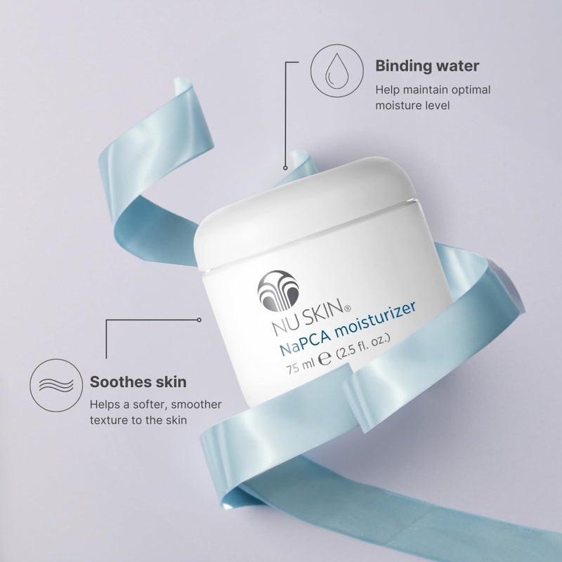 Nu Skin NuSkin NaPCA Moisturizer | Hydrating & Soothing Moisturizer with Vitamin E & Aloe Vera | Non-Greasy Formula for All Skin Types | Locks in Moisture for All-Day Hydration | 2.5 fl. oz. | 2 Pack - Image 3