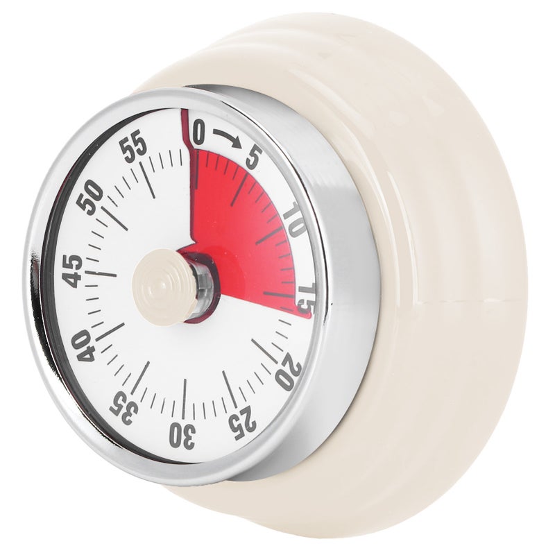Magnetic Kitchen Timer: Mechanical Inner Core, Battery-Free, 72 Decibel Alarm - Mini Compact, Cold-Rolled Sheet Metal Fridge Timer for Home Kitchen Cooking, Elderly and Kids - Image 2