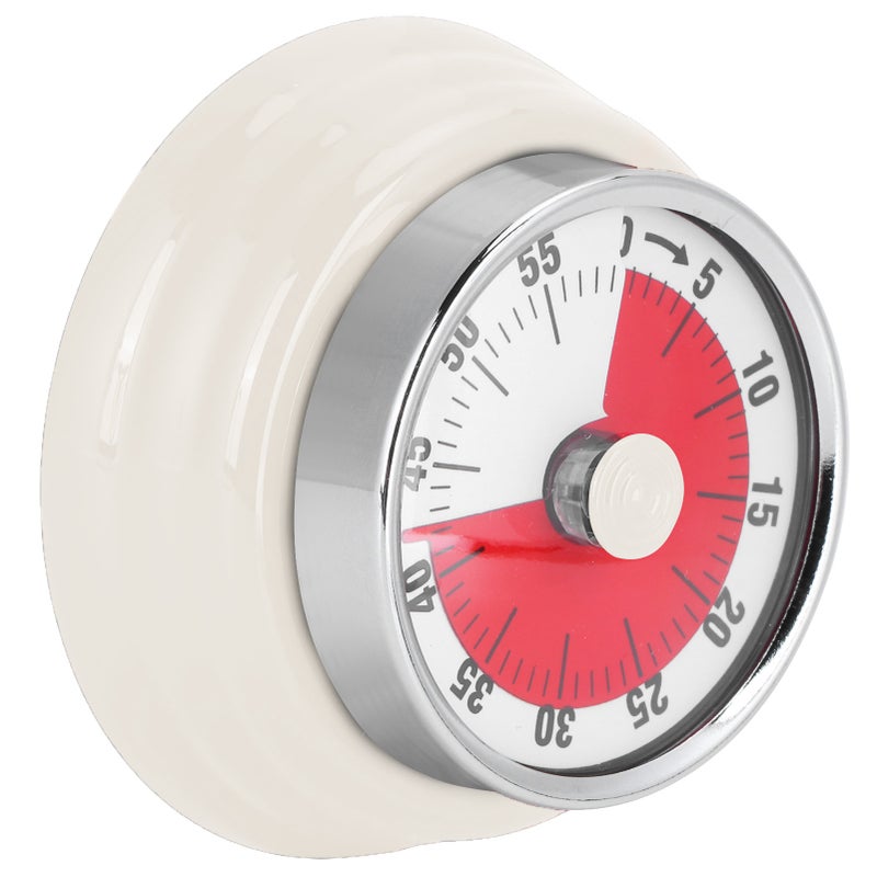 Magnetic Kitchen Timer: Mechanical Inner Core, Battery-Free, 72 Decibel Alarm - Mini Compact, Cold-Rolled Sheet Metal Fridge Timer for Home Kitchen Cooking, Elderly and Kids - Image 5