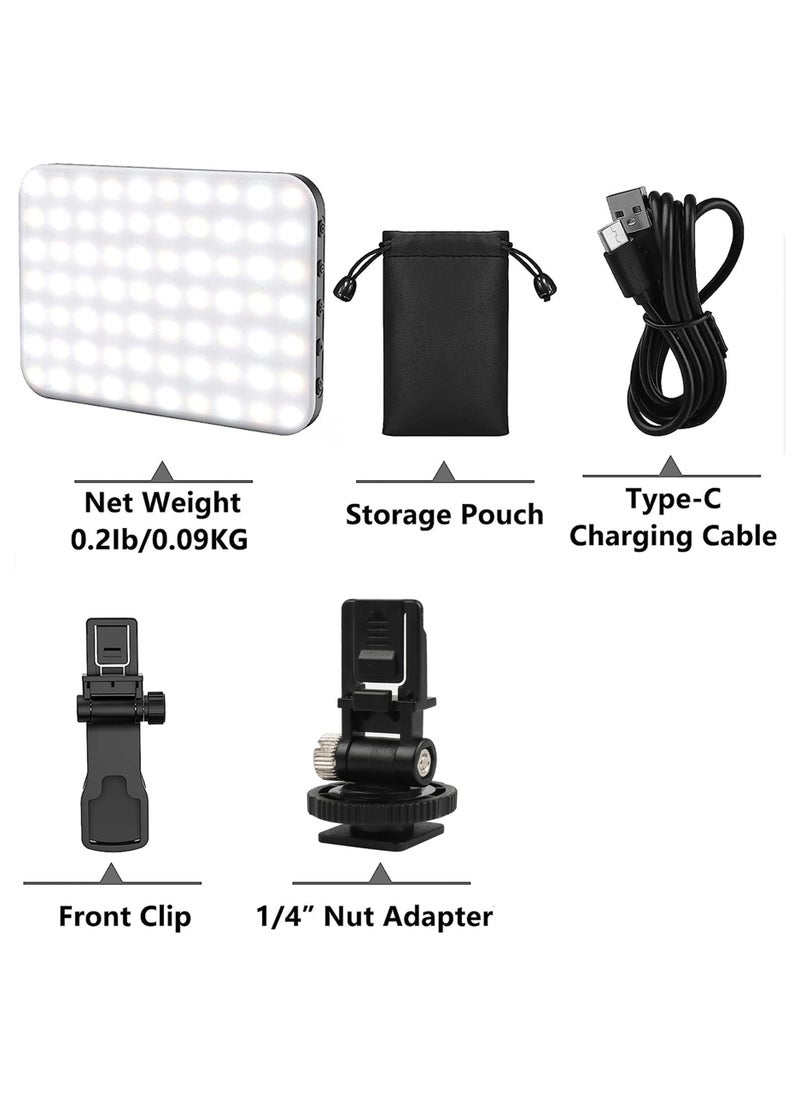 Generic - LED Phone Light for Photography and Video, 2200mAh Pocket-Sized Vlog Selfie Light with 160° Adjustable Rotation, 3 Color Modes for Makeup, Live Streaming, and Filming; Portable Night Light with Long Battery Life and 1/4 Turn Connector for Camera/Stand Expansion - Image 1