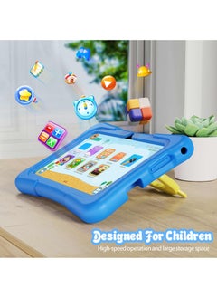 PRITOM Kids Tablet, 7 inch Android Tablet for Kids, 2GB+2GB RAM 32GB ROM Quad-Core Toddler Tablet with Shockproof Case, Bluetooth, WiFi, Parental Control, Dual Camera,  Educational Games (Blue)  - Image 5