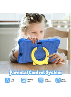 PRITOM Kids Tablet, 7 inch Android Tablet for Kids, 2GB+2GB RAM 32GB ROM Quad-Core Toddler Tablet with Shockproof Case, Bluetooth, WiFi, Parental Control, Dual Camera,  Educational Games (Blue)  - Image 3