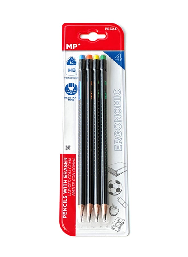 MP 4 أقلام رصاص HB