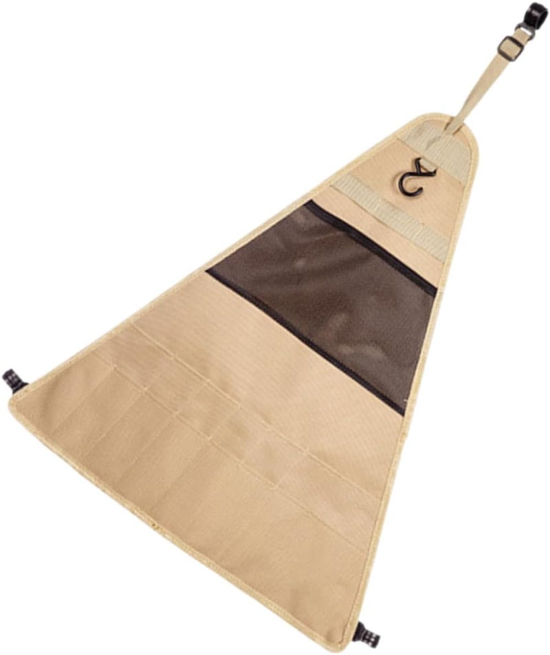 Luckam حقيبة تخزين مثلثية متعددة الوظائف - من قماش أوكسفورد لتنظيم أدوات التخييم وحقيبة أدوات المائدة للنزهات لملحقات الشواء والاستخدام المعلق - Image 1