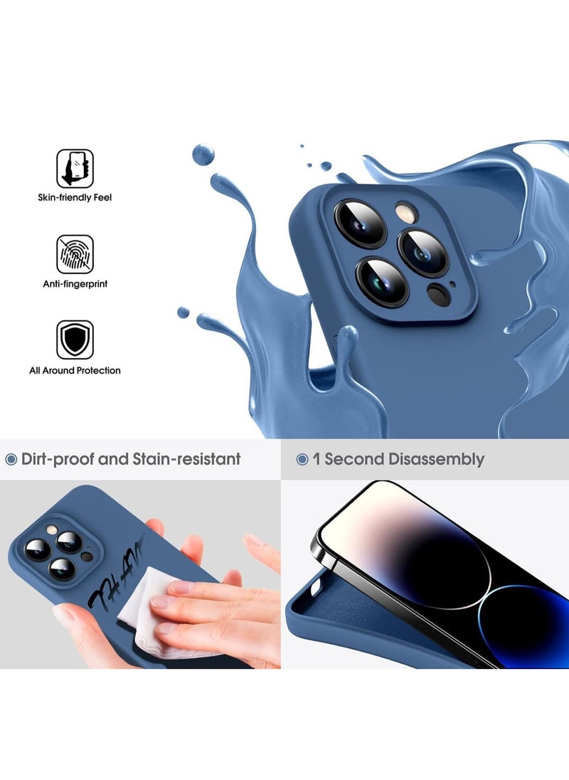 Raxoom SLIM FIT SOFT TPU CASE FOR IPHONE 14 PRO MAX, FLEXIBLE SILICONE COVER WITH MATTE FINISH (BLUE) - Image 3