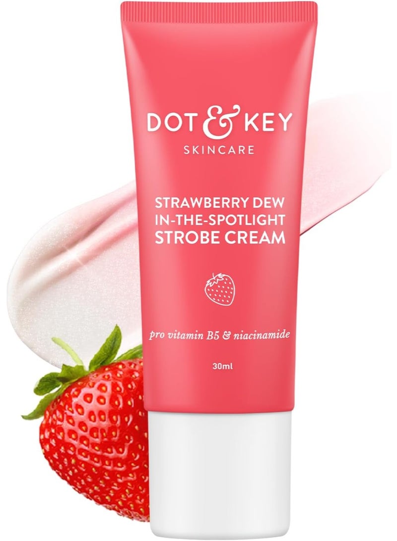 دوت آند كي كريم ستروب بنكهة الفراولة لإشراقة بشرة الوجه | مرطب ومُضيء للوجه | لإشراقة فورية ندية | يُعزز الترطيب | مناسب لجميع أنواع البشرة | للنساء والرجال | 30 مل - Image 1