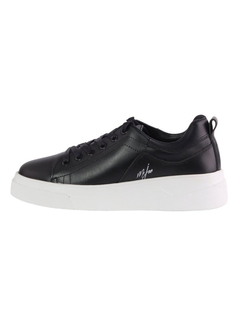 Mr.joe Plain Lace Up Genuine Leather Platform Sneakers For Women  - Image 2