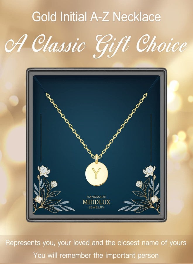 MIDDLUX Initial Necklaces for Women, Mothers Gifts from Daughter, Jewelry Gift for Women, Mothers Day Gifts, Jewelry Necklace for Her, Y Necklace, Custom Name Necklaces - Image 5