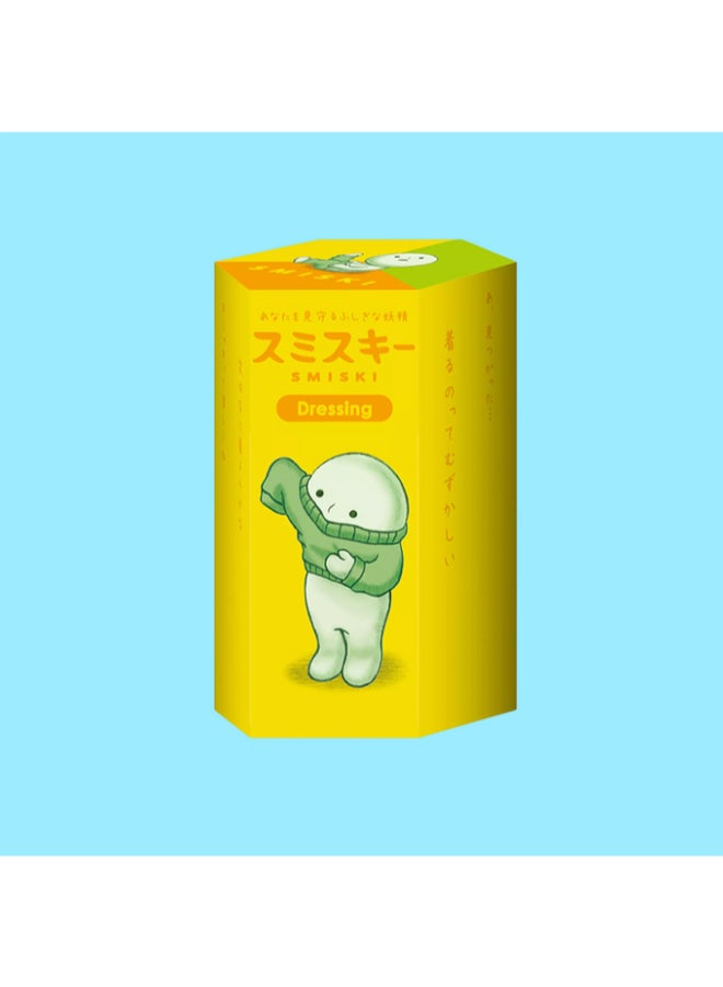 Smiski Dressing Series Glow In The Dark Mini Figure Luminous Wardrobe Costume Theme Table Top Character Unique Glow Ornament Single Blind Unit