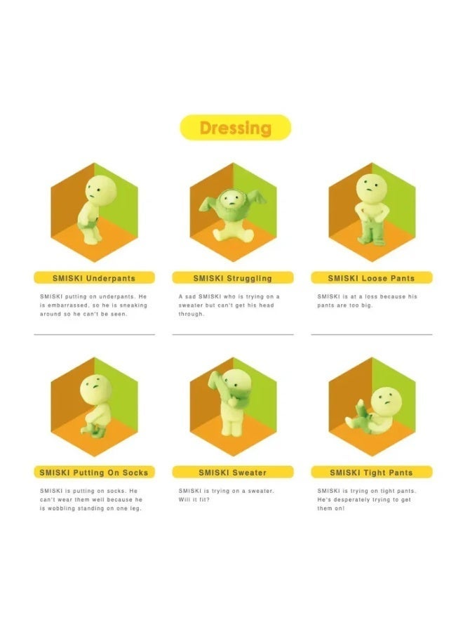 Smiski Dressing Series Glow In The Dark Mini Figure Luminous Wardrobe Costume Theme Table Top Character Unique Glow Ornament Single Blind Unit - Image 4