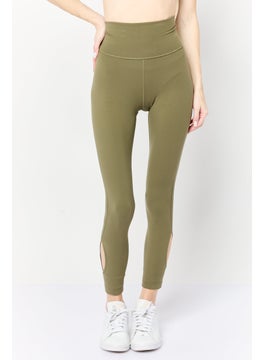 Adidas Women Tight Fit Training Leggings, Olive  - Image 1