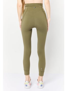 Adidas Women Tight Fit Training Leggings, Olive  - Image 4