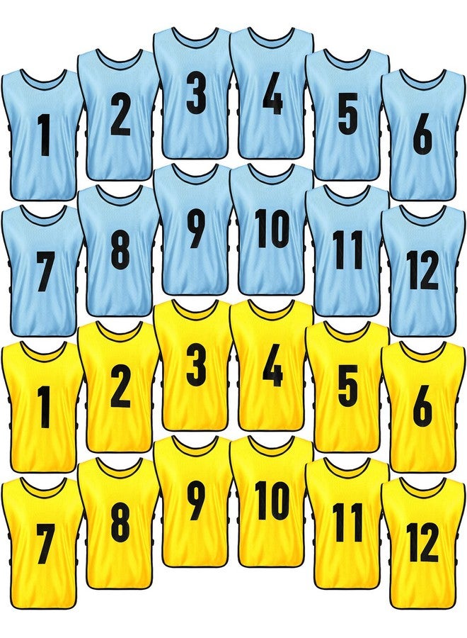 ياهيندا سترات تدريب كرة القدم من Yahenda مكونة من 24 قطعة مع بنسات مرقمة قابلة للعكس لفريق كرة القدم مع حزام للبالغين - Image 1