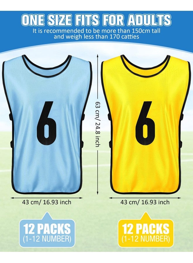 ياهيندا سترات تدريب كرة القدم من Yahenda مكونة من 24 قطعة مع بنسات مرقمة قابلة للعكس لفريق كرة القدم مع حزام للبالغين - Image 2