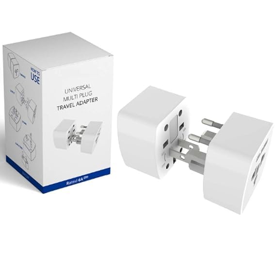 CARE CASE JTP Universal Adapter International All in 1 Worldwide Travel Adapter and Wall Charger 150 Countries with Multi Type Power Outlet Electrical Plug Compatible with MobileLaptopCamera White - Image 4
