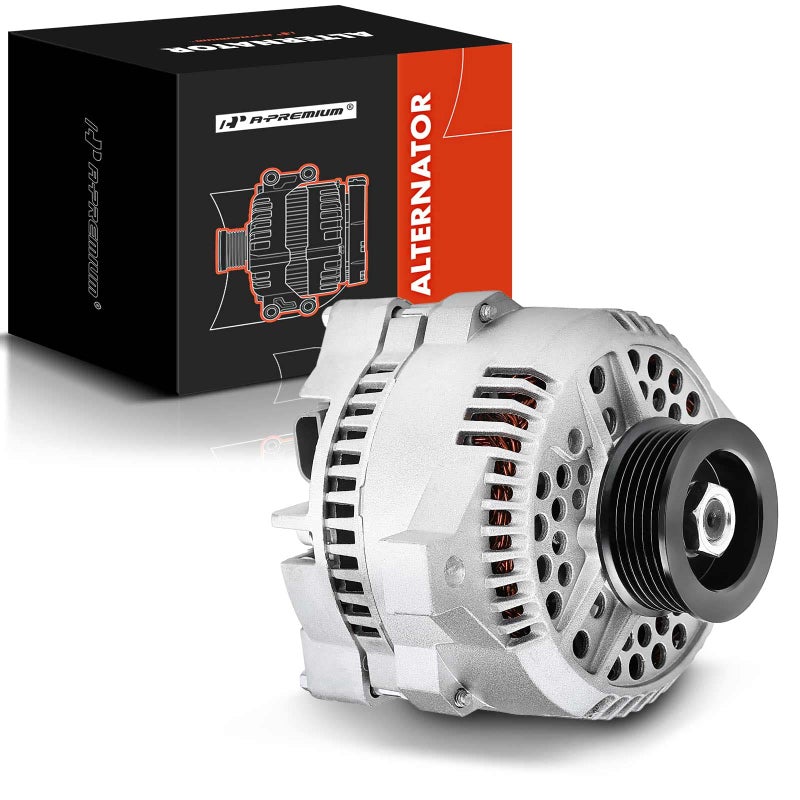 APremium Alternator Compatible with Ford Mustang 19942000 Thunderbird 19941997 Mercury Cougar 19941997 V6 38L 130A 12V CW 6Groove Pulley Replace F4PU10346BA F4PZ10346B F4PZ10346BRM