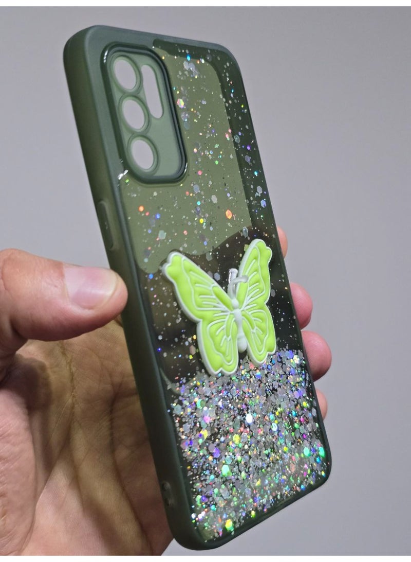 غطاء خلفي عليه فراشة متوافق مع هاتف اوبو رينو 6 4G - Image 3