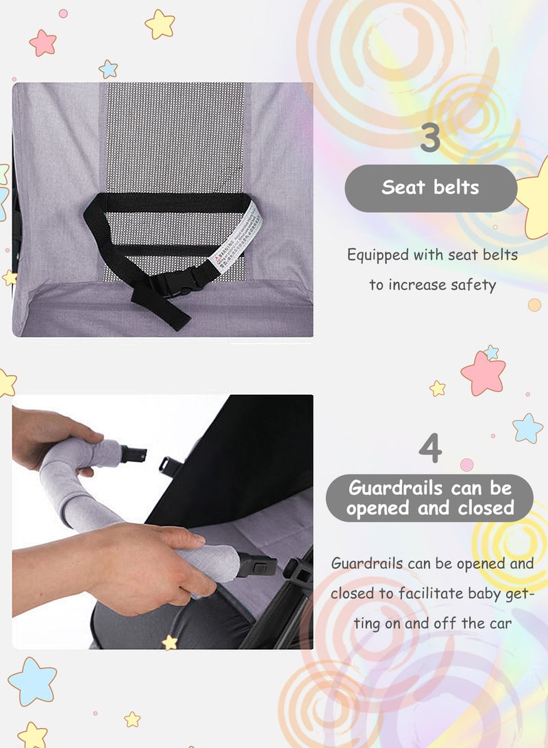 MaBaby Baby Toddlers Lightweight Strollers, Travel Stroller For Easy Fold, Single Stroller With Canopy - Image 4