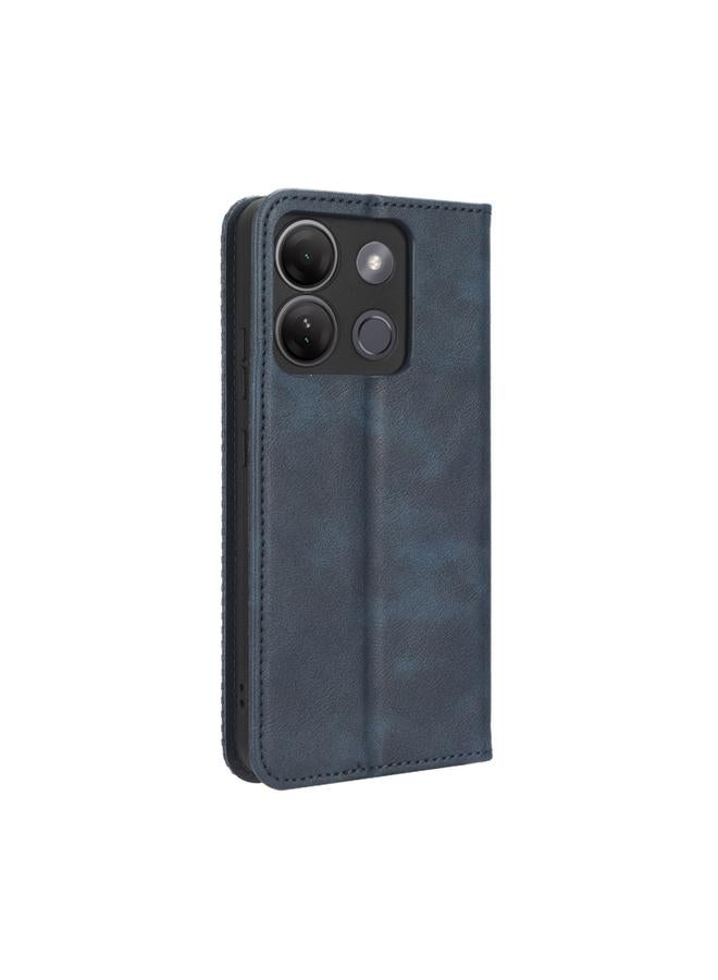 اس-توب جراب لهاتف Infinix Smart 7 HD X6516 مصنوع من الجلد بمشبك مغناطيسي بتصميم كلاسيكي - Image 3