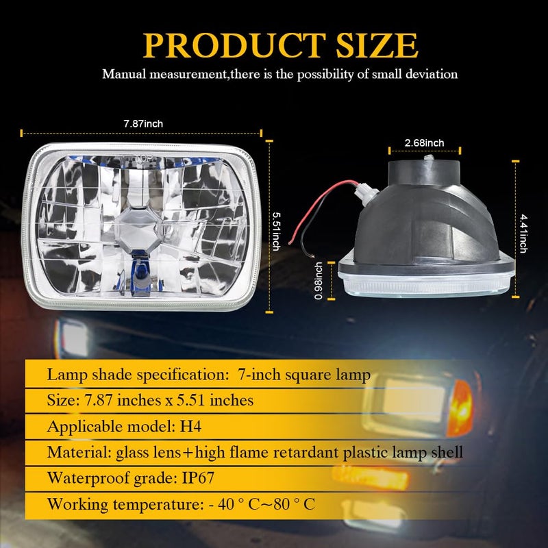 UCYAR 5x7 Led Headlights for Off-road, 7x6 Led Headlights Compatible for Ford F650 F750 Headlights High Low Beam 2000 2001 2002 2003 2004 2005 2006 2007 2008 2009 2010 2011 2012 2013 2014 2015, 2-Pack - Image 2