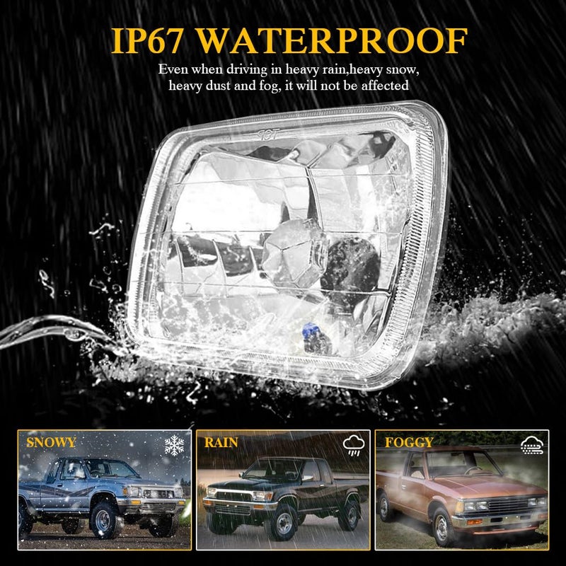 UCYAR 5x7 Led Headlights for Off-road, 7x6 Led Headlights Compatible for Ford F650 F750 Headlights High Low Beam 2000 2001 2002 2003 2004 2005 2006 2007 2008 2009 2010 2011 2012 2013 2014 2015, 2-Pack - Image 3