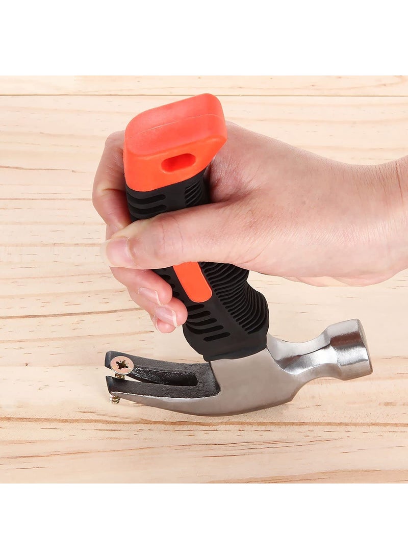 DLALA - Dlala Mini Portable Claw Hammer Carpentry Iron Hammer Small Claw Hammer Ergo Rubber Grip Handle Mini Hammer for Home Pack of 1 - Image 1