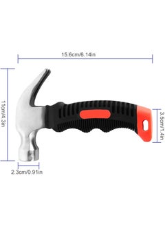 DLALA Dlala Mini Portable Claw Hammer Carpentry Iron Hammer Small Claw Hammer Ergo Rubber Grip Handle Mini Hammer for Home Pack of 1  - Image 4