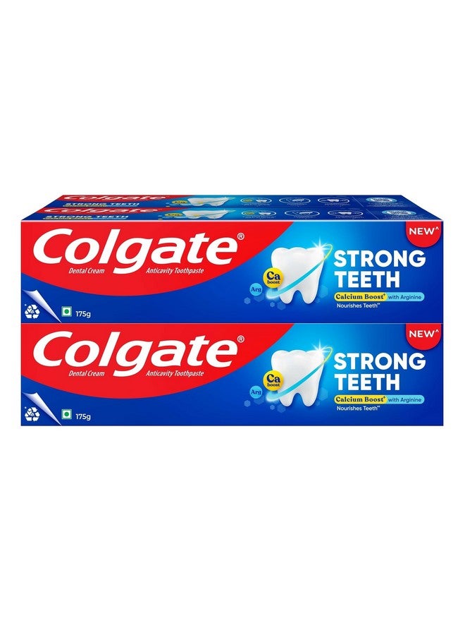 كولجيت أسنان قوية، 700 جرام، الهند رقم S: 1، معجون أسنان معزز بالكالسيوم لأسنان أقوى بمرتين، يبيض الأسنان، يمنح نفساً منعشاً ويمنع تسوس الأسنان (عرض العبوة المشتركة). - Image 1