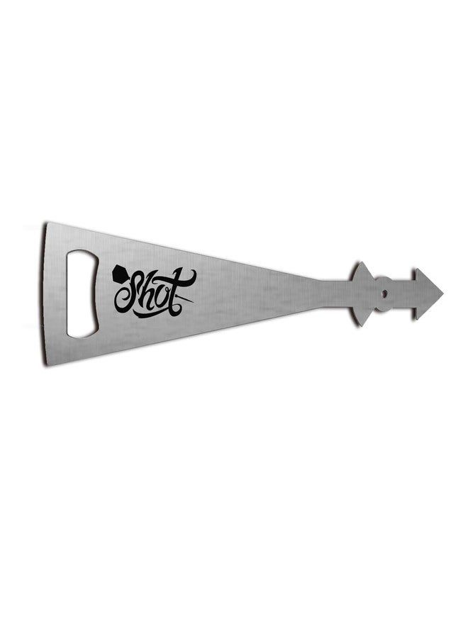 Shot! - Dartboard Alignment Tool | Durable Stainless Steel | Built-in Bottle Opener | Essential for Dart Lane Setup | Easy Board Setup & Rotation Check | Ideal for Darts Night - Image 1