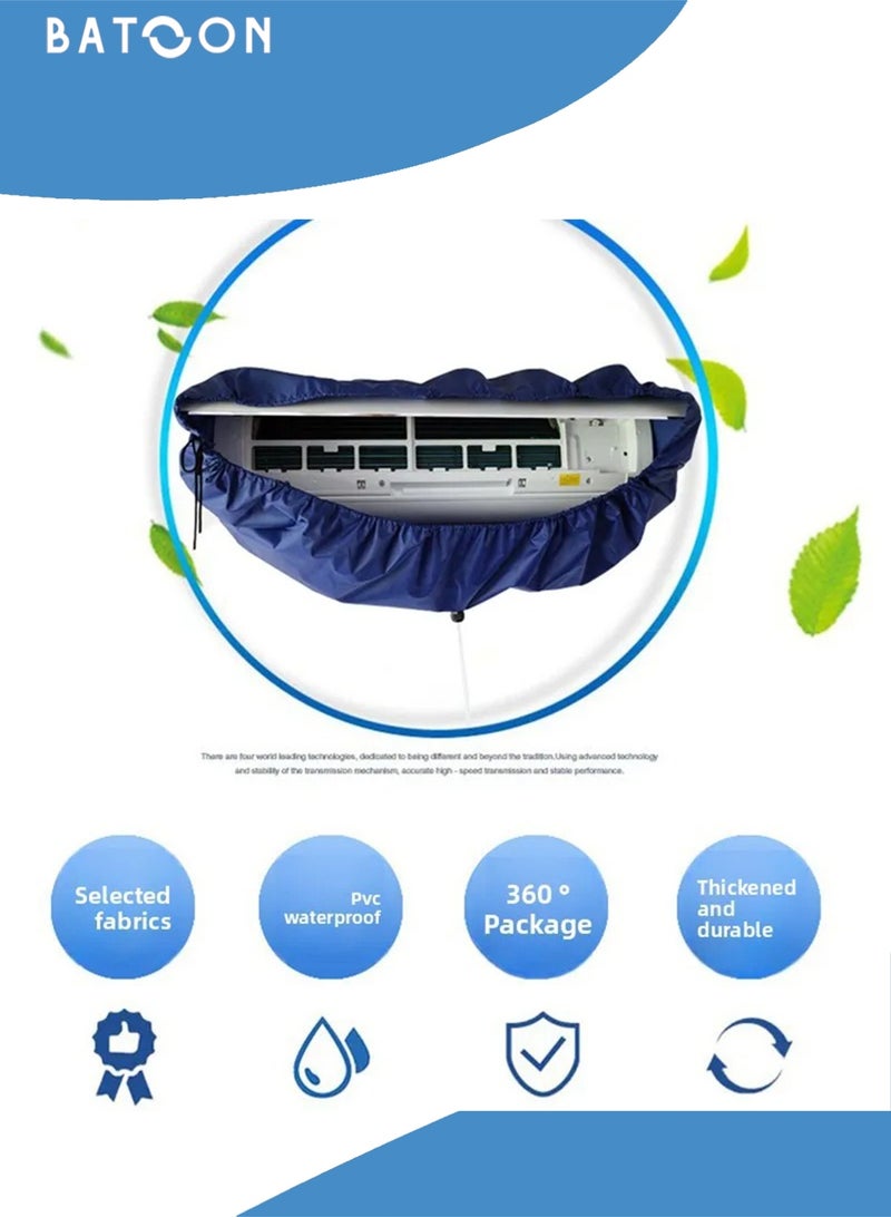 Batoon Air Conditioning Cleaning Waterproof Cover with Drain Outlet, Protector Dust Washing Bag For Large Size (2P-3P) Wall Mounted AC Service with Pipe. - Image 3