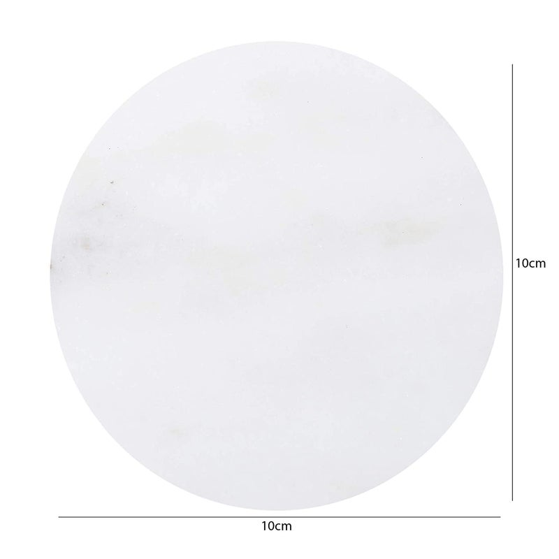 CentraLit طقم كوسترات رخامية بيضاء دائرية من 4 مع حامل - كوسترات بار للنبيذ للطاولة - طقم من 4 كوسترات رخامية يدوية الصنع مع حامل (شكل دائري) (ذهبي) - Image 3