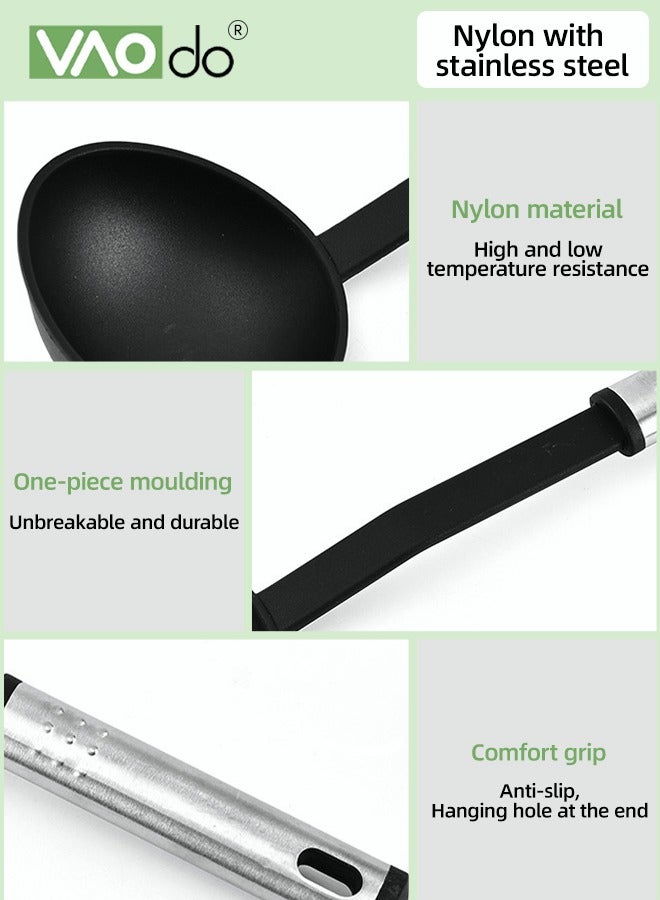 فاو دو مجموعة أدوات طهي المطبخ 24 قطعة، أواني طهي غير لاصقة، للطهي والخبز المنزلي، مجموعة ملاعق خالية من مادة BPA مع مقابض مقاومة للحرارة لأواني الطهي غير اللاصقة - Image 5
